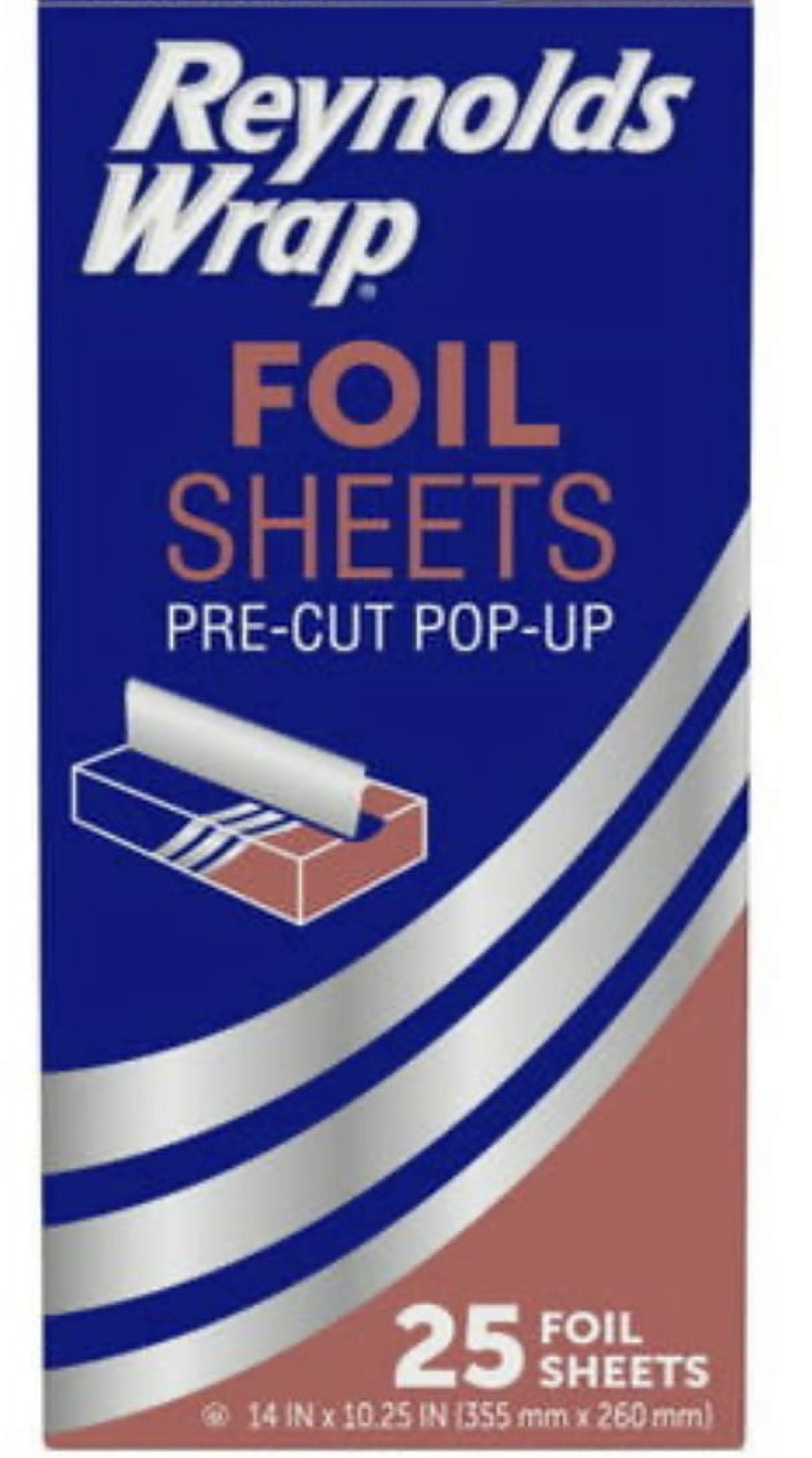 Reynolds Wrap Foil Sheets Precut Popup 25 Foil Sheets Per Box Set of