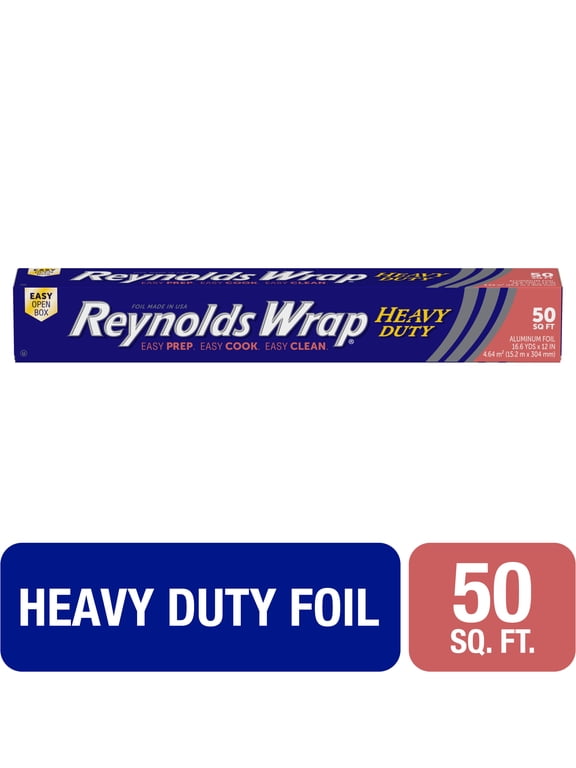 Heavy Duty Aluminum Foil, 12 Inch Wide, 50 Sq. Ft.