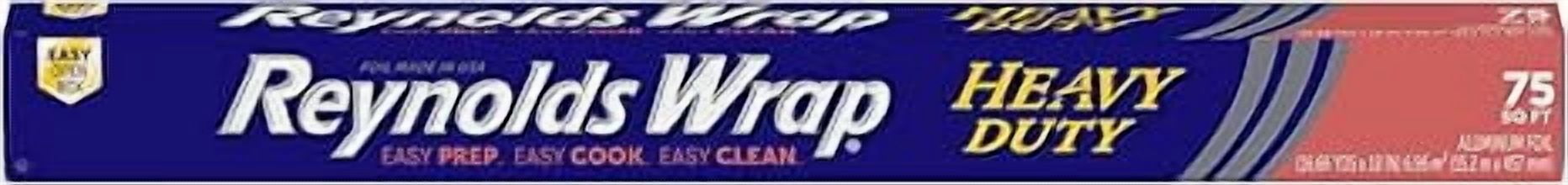 Reynolds Wrap Heavy Duty Aluminum Foil, 18 Inch Width, 75 Square Feet( Pack of 2 )