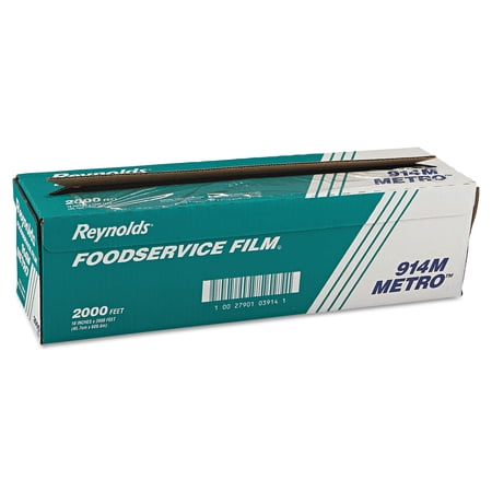 Reynolds Wrap Metro Light-Duty PVC Film Roll w/Cutter Box 18" x 2000ft Clear 914M
