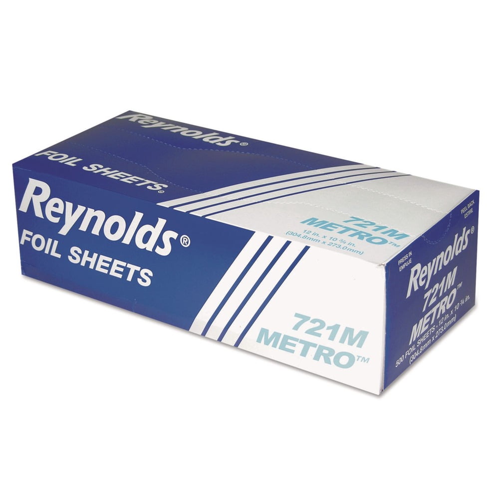 12 in. x 10.75 in. Metro Pop-Up Aluminum Foil Sheets - Silver (3000/Carton)