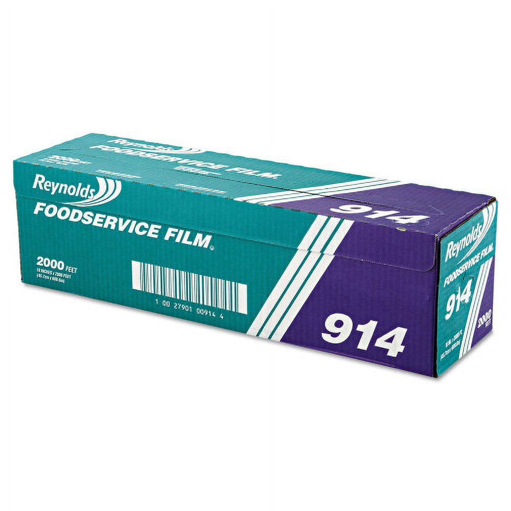 Reynolds Wrap PVC Film Roll with Cutter Box, 18" x 2000 ft, Clear -RFP914