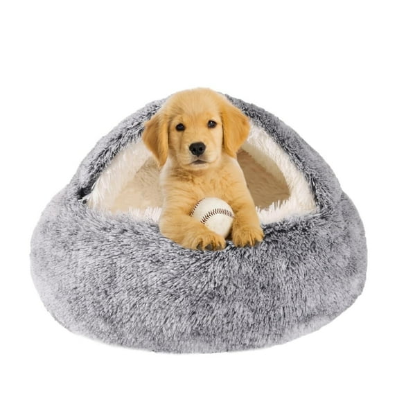 Reyox Dog Beds for Small Dogs Cats,Washable Covered Dog Bed,Puppy Calming Donut Dog Cat Beds, 16" x 16"