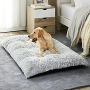 Reyox Large Dog Bed, 41 x 27 inch Plush Dog Cage Bed Fluffy, Washable Dog Mat with Non-Slip Bottom for Large and Medium Dogs