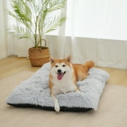 Reyox Large Dog Bed, Plush Dog Cage Bed Fluffy, Washable Dog Mat with Non-Slip Bottom for Large and Medium Dogs,35 x 23 inch
