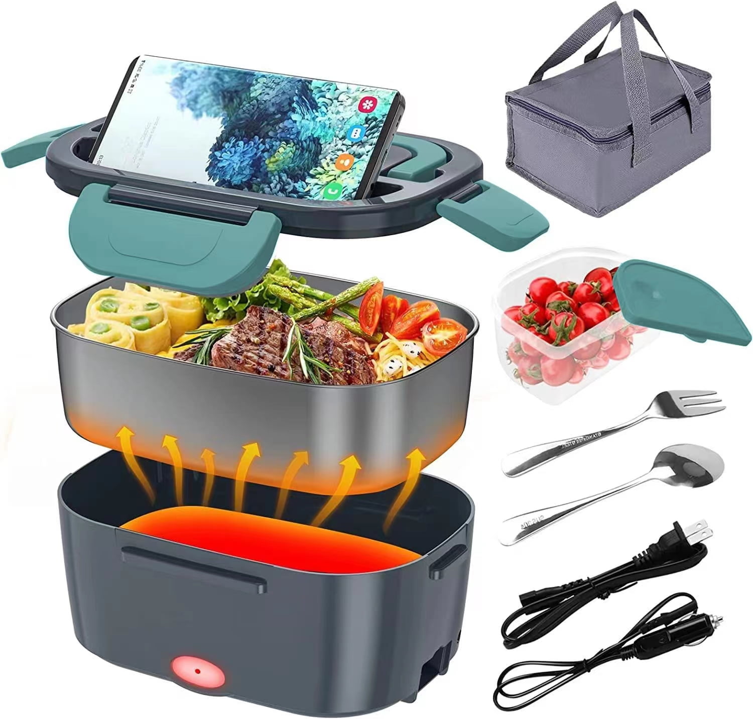 COZYEXPERT 80W Electric Lunch Box Food Heated 3 In 1 Faster Food Warmer  Heater for Car/Truck/Home Po…See more COZYEXPERT 80W Electric Lunch Box  Food