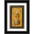 thumbnail image 1 of Reza Abbasi 2x Matted 18x24 Black Ornate Framed Art Print 'Youth reading', 1 of 2