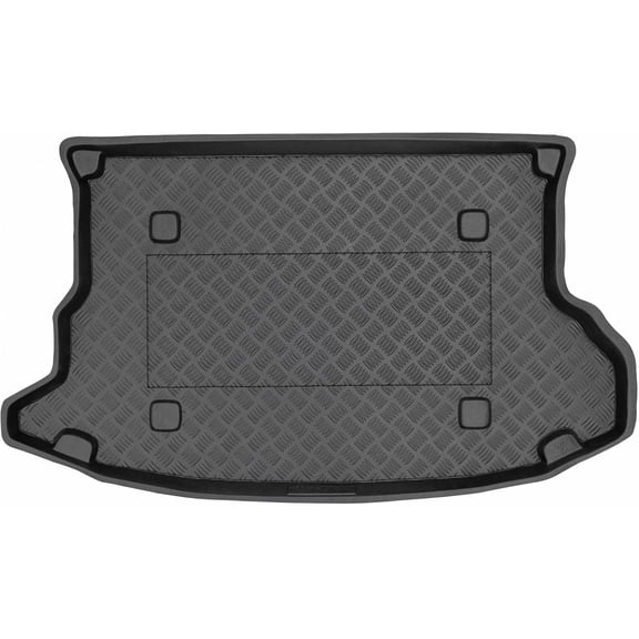 Rezaw-Plast Custom Fit Trunk Mat for Hyundai Tucson (20052009) 1/16" Thick Waterproof PE Cargo Tray with Raised Edges, Odorless, Anti-Slip, Easy to Clean, All-Weather Black
