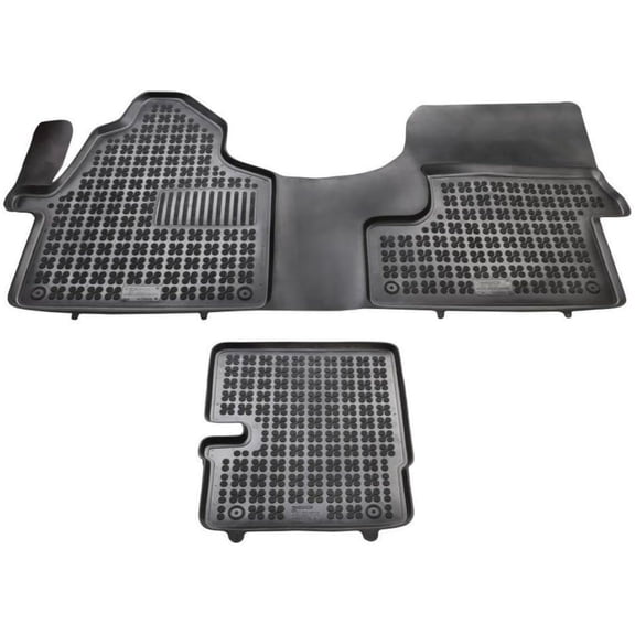 Rezaw-Plast Floor Liners Compatible with 2007-2024 Mercedes Benz Sprinter Floor Mats Tailored Odorless Custom Fit for Sprinter Van Accessories Cargo Van Floor Mats (Won't Fit Passenger/Crew/RV) Black