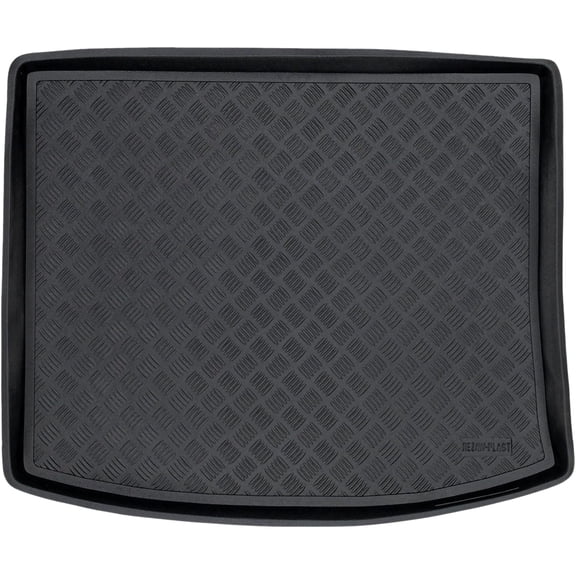Rezaw-Plast Trunk Mat for Jeep Cherokee 20142023 Custom Fit Cargo Liner, 1/16" Thick Heavy Duty PE, Waterproof, Odorless, Anti-Slip, Raised Edge, All-Weather Black Rear Cargo Tray