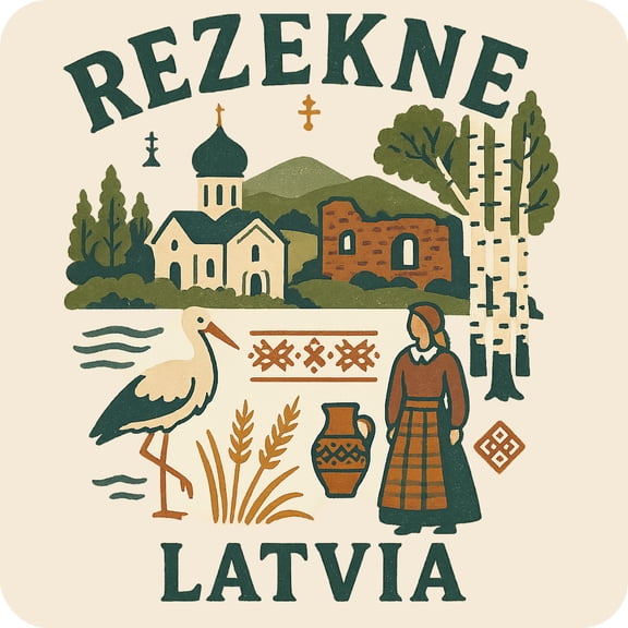 Rezekne Latvia Keepsakes Souvenir Vinyl Sticker – Destination Travel Keepsake Collectible (6-Inches Wide)