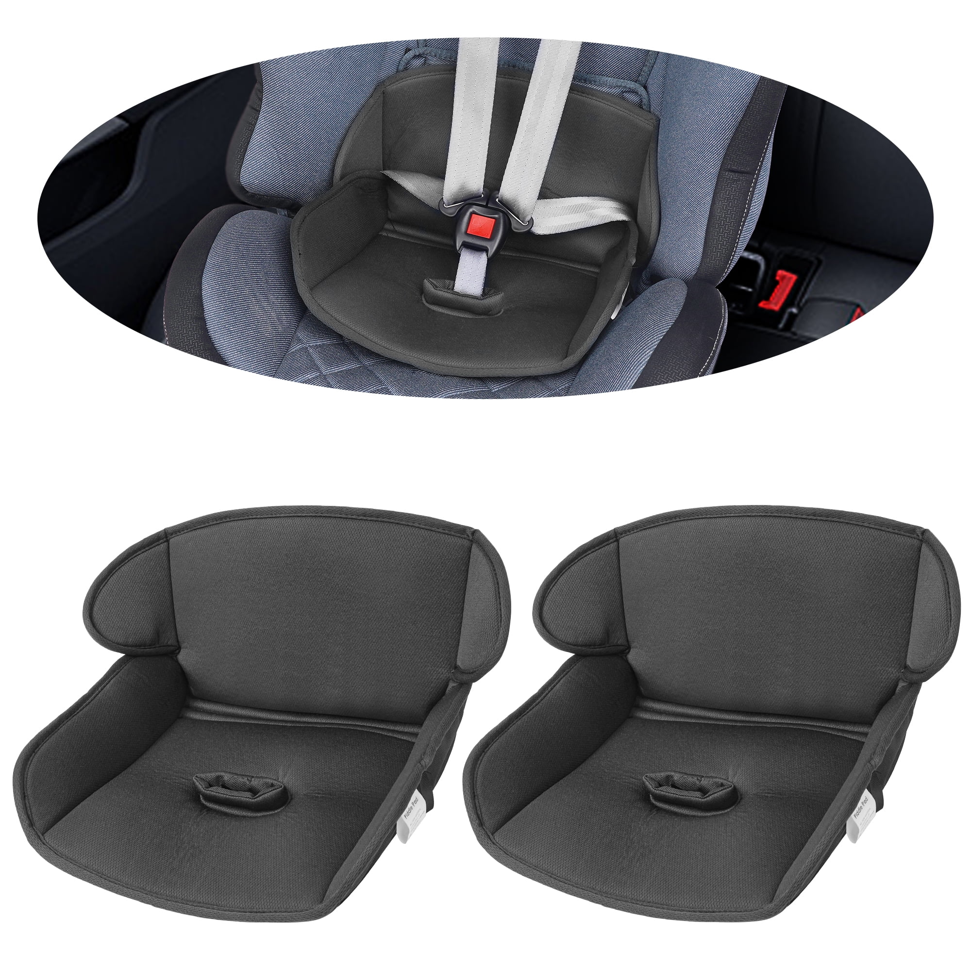 Rezlli Baby Piddle Pad Waterproof Toddler Liner Stroller Car Seat Potty Training Protector,Black,2pc