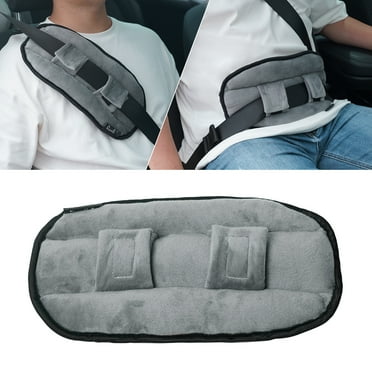 Rezlli Unisex Post Surgery Seat Belt Pillow, Mastectomy & Hysterectomy Recovery Cushion with Pocket for Hot/Cold Pack(Gray)