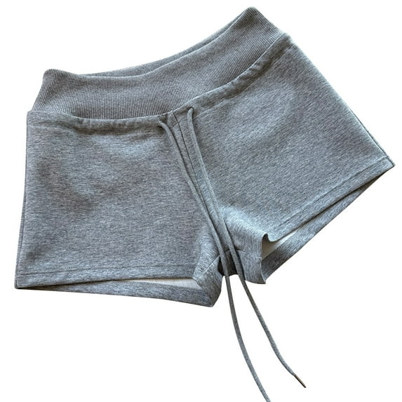 Rezuofi 1 Pcs Athletic Shorts for Women Summer Workout Sweat Shorts Cute Low Rise Mini Shorts with Drawstring and Pockets Sleepwear