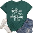 thumbnail image 1 of Rezuofi 1 Pcs Cute Graphic Tees for Women Sunshine Mixed with A Little Hurricane Funny Saying Letter Print T Shirt, 1 of 7