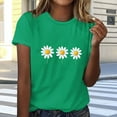 thumbnail image 1 of Rezuofi 1 Pcs Daisy Shirts for Women Oversized T Shirts Flower Graphic Tees Vintage Floral Print Crewneck Cotton Short Sleeve Tops, 1 of 4