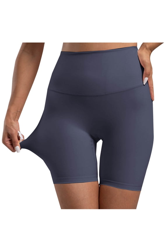 1 Pcs No Front Seam High Waist Biker Shorts for Women, Squat Proof Yoga Workout Gym Bike Shorts Clearance