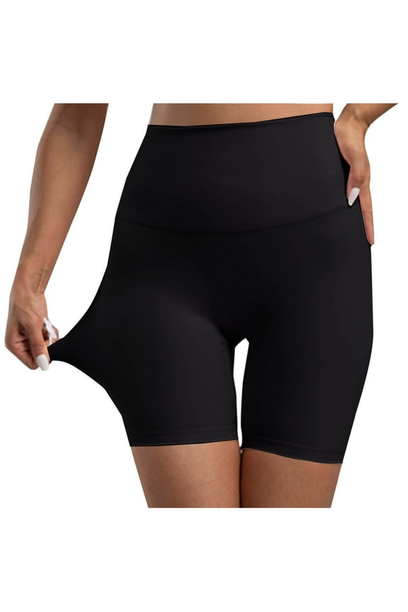 1 Pcs No Front Seam High Waist Biker Shorts for Women, Squat Proof Yoga Workout Gym Bike Shorts