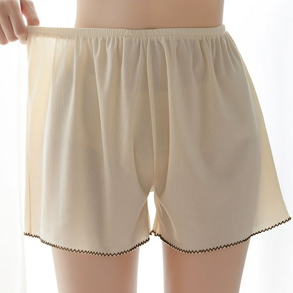 Rezuofi 1 Pcs Pettipants for Women Plus Size Half Slip Culotte Shorts Loose Bloomers Split Skirt for Under Dress