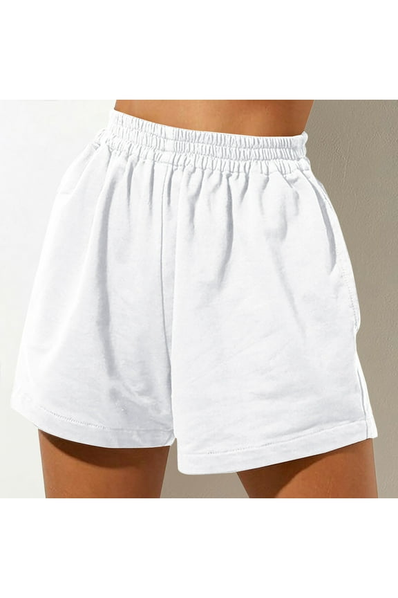 1 Pcs Women Casual Summer Workout Shorts Drawstring Athletic Sweat Shorts High Waist Running Yoga Y2K Shorts with Pockets