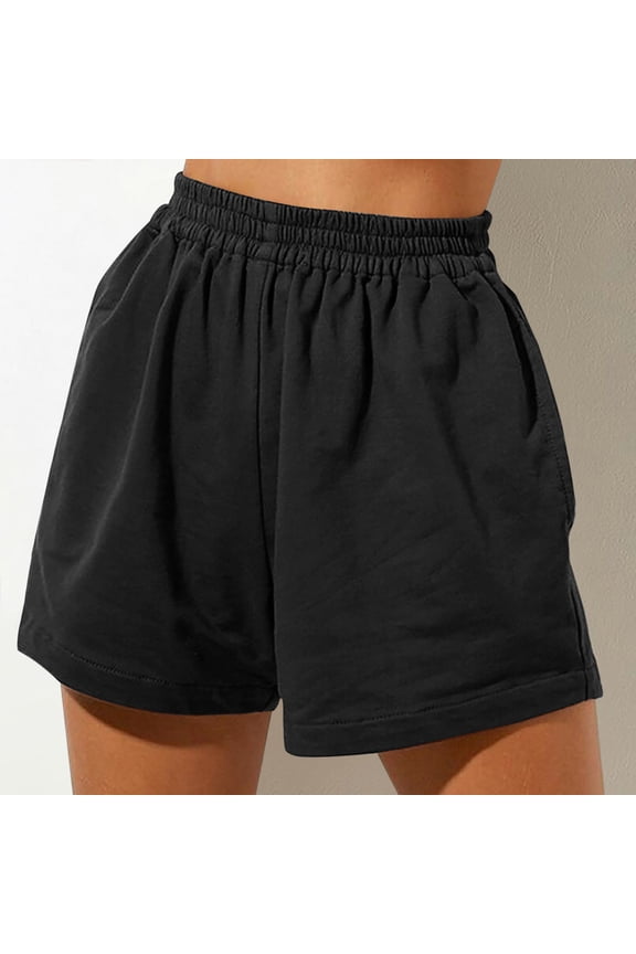 1 Pcs Women Casual Summer Workout Shorts Drawstring Athletic Sweat Shorts High Waist Running Yoga Y2K Shorts with Pockets