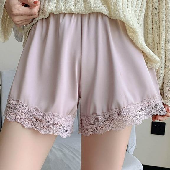 Rezuofi 1 Pcs Women Slip Shorts Lace Pettipants Half Slip Culotte Shorts Split Skirt