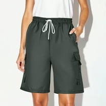 Rezuofi 1 Pcs Women's Shorts Hiking Cargo Quick Dry Golf Active Athletic Shorts 7" Lightweight Summer with Pockets