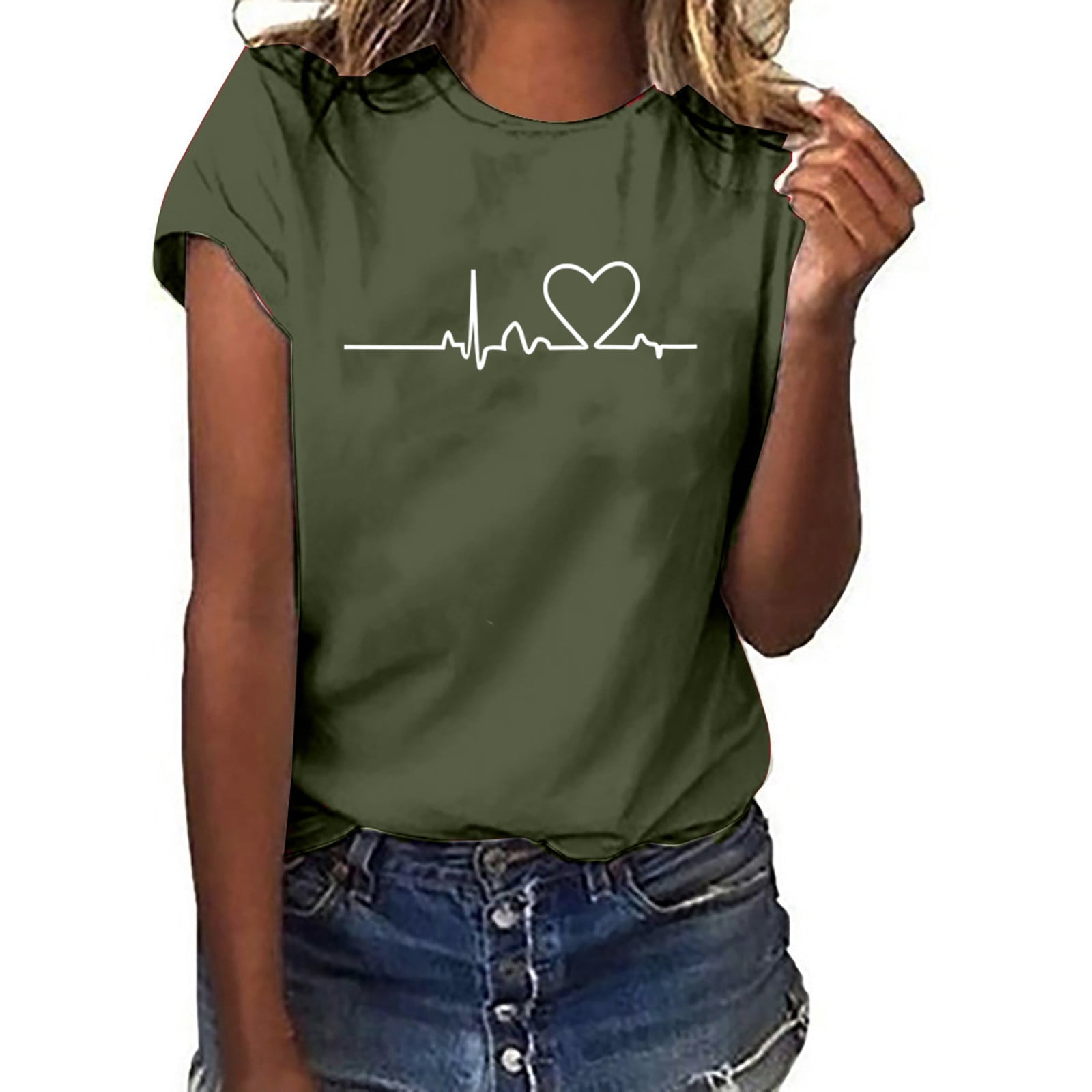 LOOKFACE Women's Cute Graphic T-Shirt - Junior Tops For Teen Girls (Multiple Sizes) - View #7