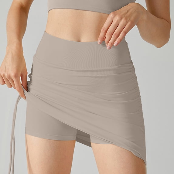 Rezuofi 1 Pcs Women's High Waisted Bikini Swim Skirt Bottoms Ruched Ribbed Bathing Suit Skirts Tulip Tankini Swimsuit Bottom Clearance