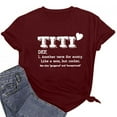 thumbnail image 1 of Rezuofi 1 Pcs Womens Funny Aunt Gift T-Shirt with Sayings TITI Tees Short Sleeve Letter Printed Tops Summer Fashion Graphic Shirts, 1 of 4