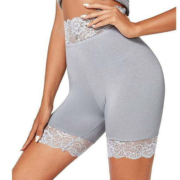 Rezuofi 1 Pcs Womens Lace Slip Shorts for Under Dresses Anti Chafing Underwear Mid Thigh Boyshorts Panties Under Skirts