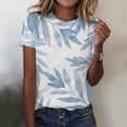 thumbnail image 1 of Rezuofi 1 Pcs Womens Summer Tops Dressy Casual Ruffle Short Sleeve Flowy Tunic Shirts Cute Round Neck Blouses, 1 of 4