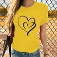 thumbnail image 1 of Rezuofi 1 Pcs Womens Valentine's Day T Shirt Cute Love Heart Graphic Tee Summer Casual Short Sleeve Crewneck for Her, 1 of 7