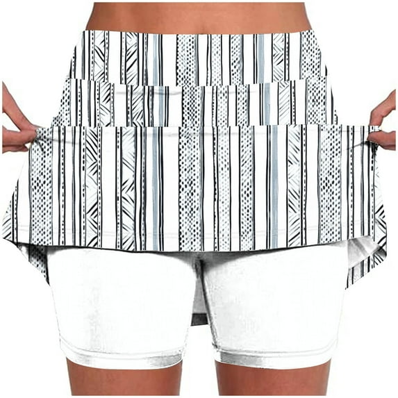 Rezuofi 2 Pcs Athletic Skirts Women with Shorts Casual Summer Plus Size Athletic Skorts for Women Running Tennis Workout Outfits