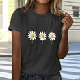 thumbnail image 1 of Rezuofi 2 Pcs Daisy Shirts for Women Oversized T Shirts Flower Graphic Tees Vintage Floral Print Crewneck Cotton Short Sleeve Tops, 1 of 4