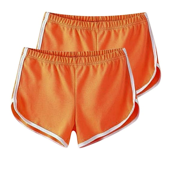 Rezuofi 2 Pcs Dolphin Hem Shorts for Women Sport Booty Shorts Casual Summer Athletic Shorts Breathable Gym Workout Shorts