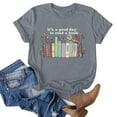 thumbnail image 1 of Rezuofi 2 Pcs It's a Good Day to Read a Book Shirts for Women Funny Letter Short Sleeve T-Shirt Book Lover Summer Graphic Tee Tops, 1 of 3