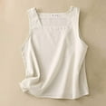 thumbnail image 1 of Rezuofi 2 Pcs Linen Crop Tank Tops for Women Summer Square Neck Sleeveless Casual Loose Cute Cotton Linen Tops, 1 of 9