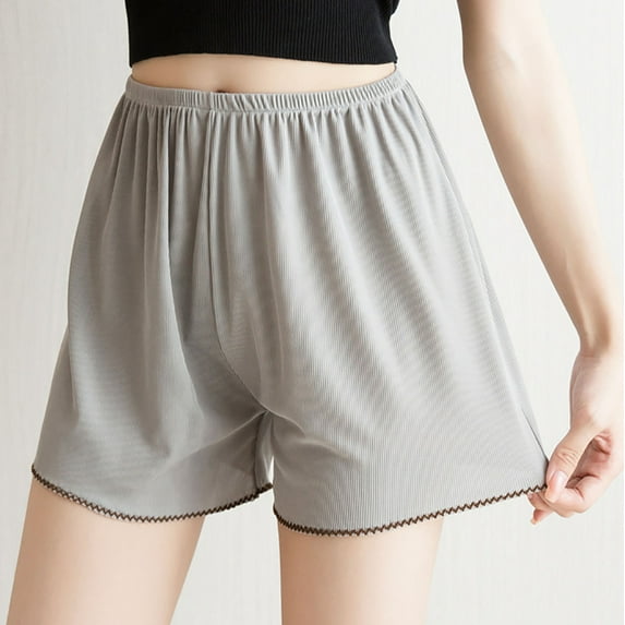 Rezuofi 2 Pcs Pettipants for Women Plus Size Half Slip Culotte Shorts Loose Bloomers Split Skirt for Under Dress