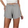 thumbnail image 1 of Rezuofi 2 Pcs Ribbed Pajama Short with Pockets,Drawstring Lounge Shorts Pattern Print, 1 of 6