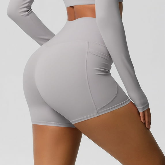 Rezuofi 2 Pcs Seamless Biker Shorts Women Tummy Control Butt Lifting Booty Yoga Leggings Comfy Breathable Quick Dry Workout Pants Clearance