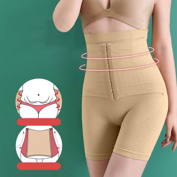 Rezuofi 2 Pcs Shapewear for Women Tummy Control High Waist Body Shaper Shorts Waist Trainer Girdle Thigh Slimming Panties