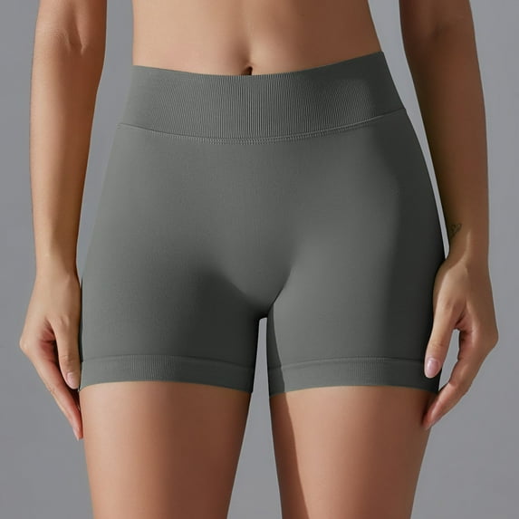 Rezuofi 2 Pcs Women Workout Impact Shorts 4.5 Scrunch Butt Lifting Tummy Contro Gym Comfy Running Seamless Booty Biker Shorts Clearance
