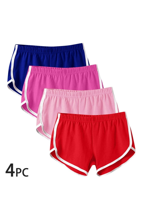 2 Pcs Women Workout Yoga Shorts - Premium Buttery Soft Solid Stretch Cheerleader Running Dance Volleyball Short Pants