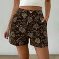 thumbnail image 1 of Rezuofi 2 Pcs Women's Floral Jacquard Shorts High Waisted Boho Summer Shorts with Pocket, 1 of 7