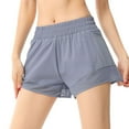 thumbnail image 1 of Rezuofi 2 Pcs Women's High Waisted Running Shorts, 2.5" Quick Dry Sport Gym Athletic Shorts with Liner Zipper Pockets, 1 of 7