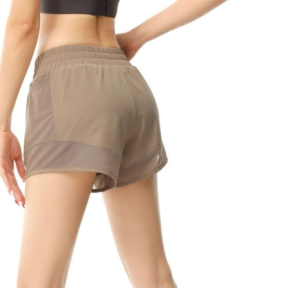 Rezuofi 2 Pcs Women's High Waisted Running Shorts, 2.5" Quick Dry Sport Gym Athletic Shorts with Liner Zipper Pockets