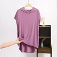 thumbnail image 1 of Rezuofi 2 Pcs Women's Short Sleeve Round Neck T Shirt Front Twist Tunic Tops Casual Loose Fitted, 1 of 6