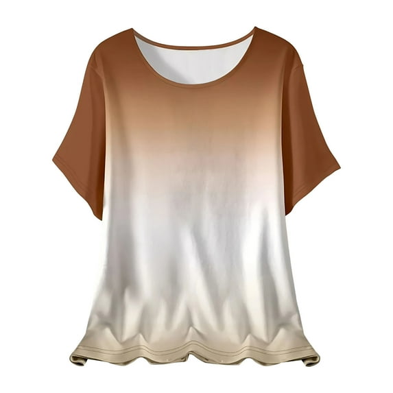 Rezuofi 2 Pcs Women's Summer Dressy Casual Short Sleeve Shirts Crewneck Silk Satin Business Office Work Blouse Tops