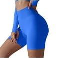 thumbnail image 1 of Rezuofi 2 Pcs Womens ButterLuxe Biker Shorts 6 Inches - High Waisted Workout Running Volleyball Spandex Yoga, 1 of 4